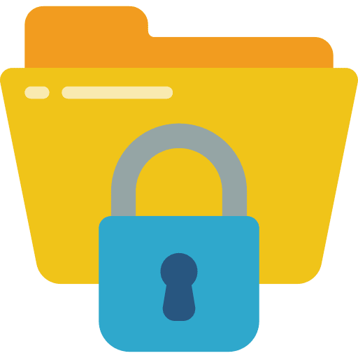 Locked protected lock files and folders icon