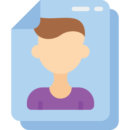 Profile resume document portfolio icon