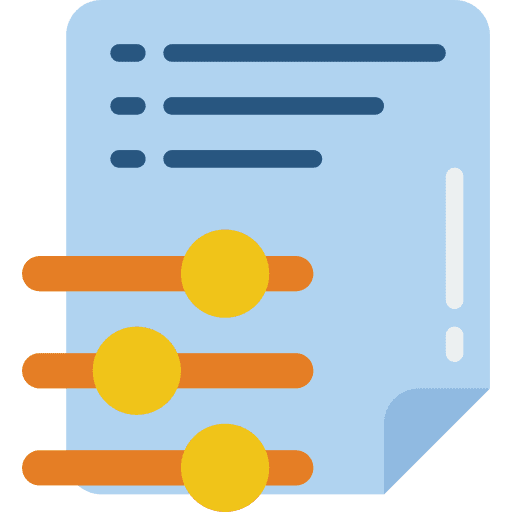 Settings file sliders options icon