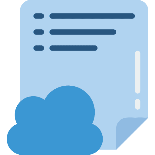Cloud interface files and folders cloud icon