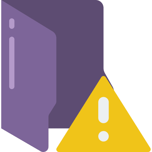 Folder alert archive warn icon