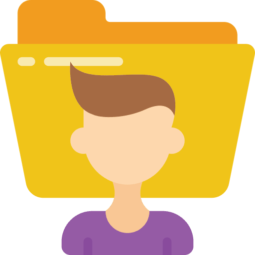 Folder button user social icon