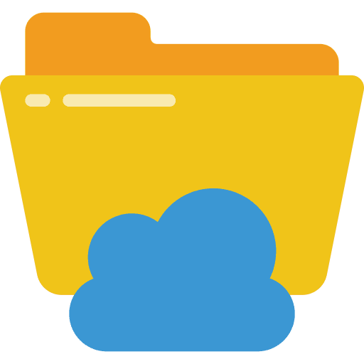 Folder cloud computing file storage cloud storage icon