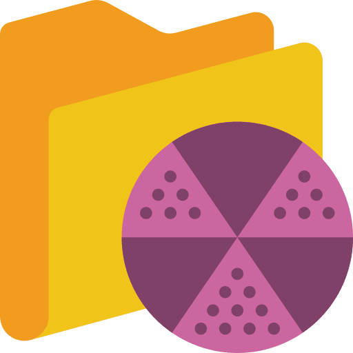 Folder data storage files and folders disc icon