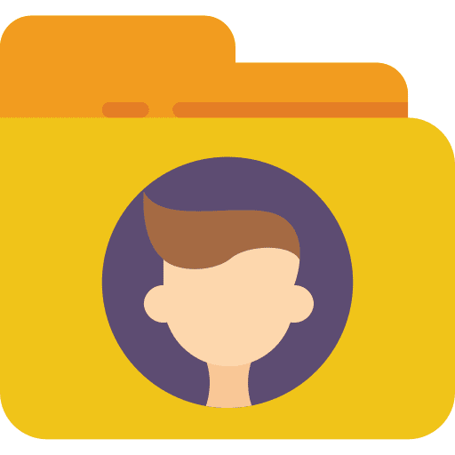 Folder data storage male user interface icon