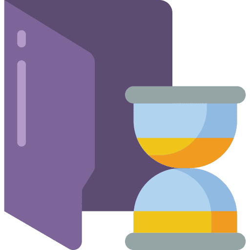 Folder file storage storage hourglass icon