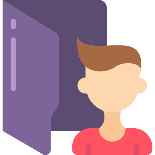 Folder files and folders access account icon