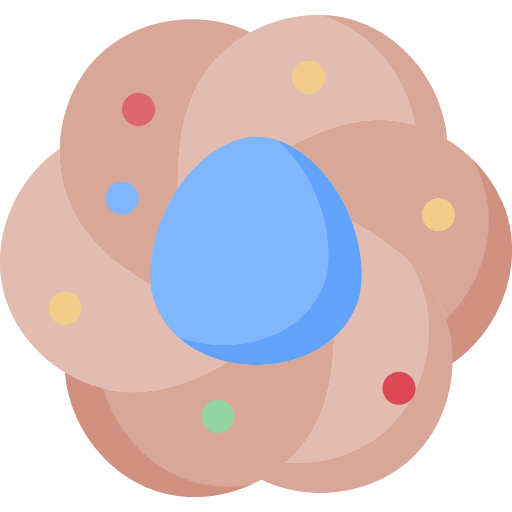 Easter bread birthday and party easter icon