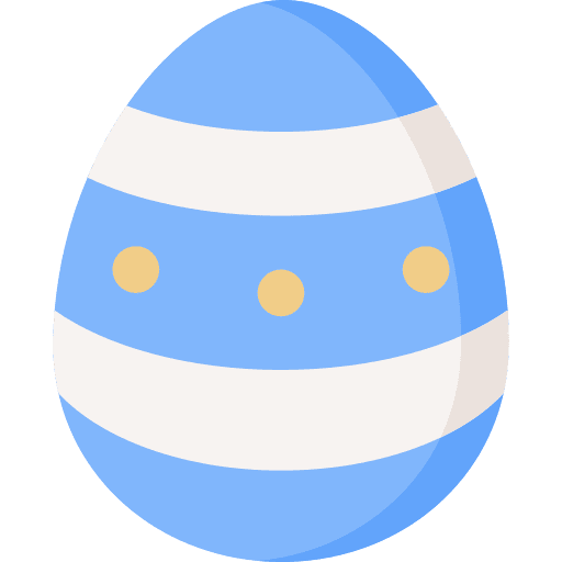 Easter egg birthday and party decoration food icon