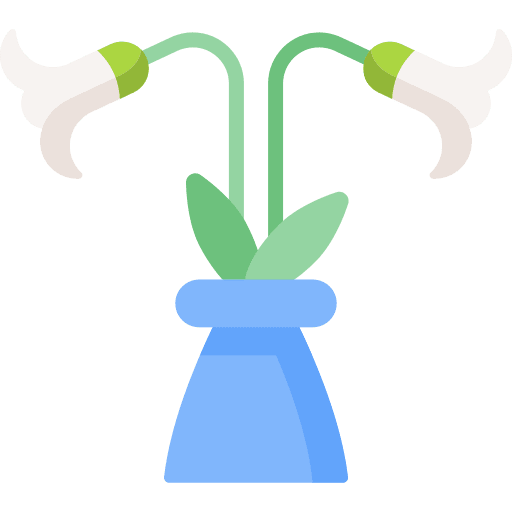 Easter flower birthday and party lilies icon