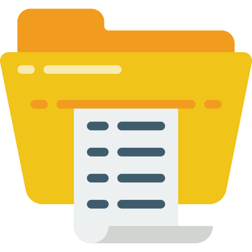 Folder storage files and folders data storage icon