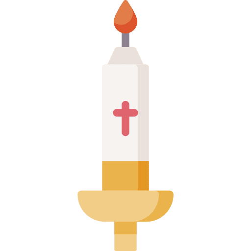 Easter decoration cultures candle icon