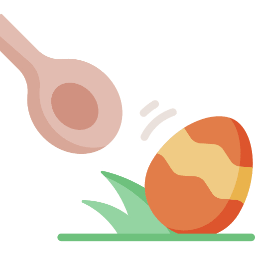 Easter easter rolling easter egg icon