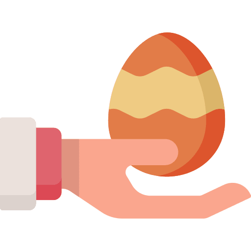 Easter egg hand cultures tradition icon