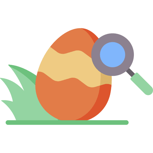 Egg hunt basket easter egg birthday and party icon