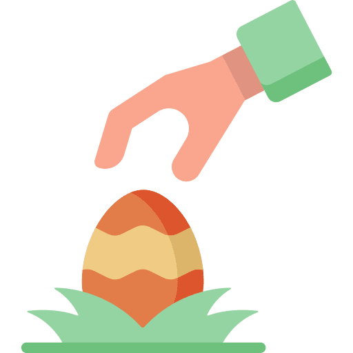 Egg hunt decoration basket egg hunt icon