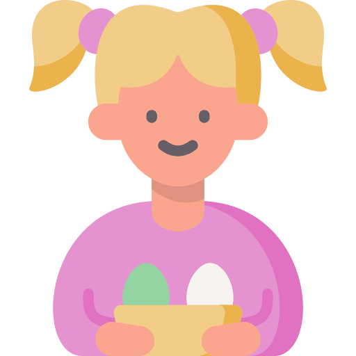 Girl basket easter egg icon