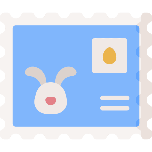 Postcard email card birthday and party icon