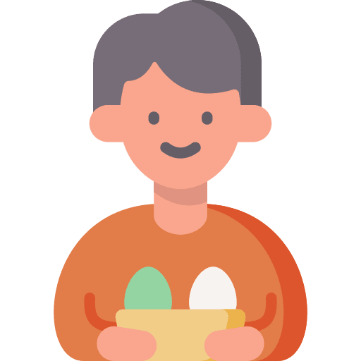 Boy basket egg birthday and party icon