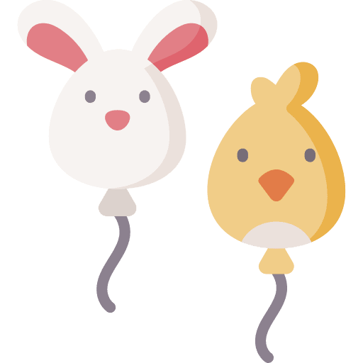 Bunny celebration easter day birthday and party icon