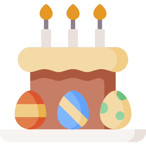 Cake easter egg easter dessert icon