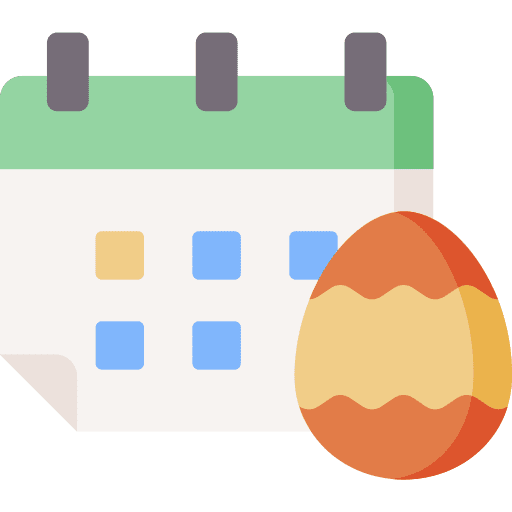 Calendar interface celebration time and date icon