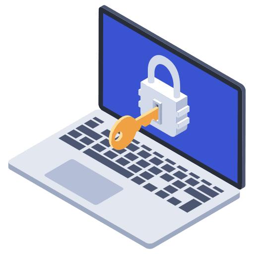 Privacy password computer protection icon