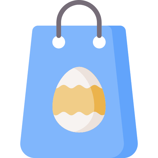 Shopping bag birthday and party easter day present icon