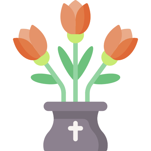 Tulip birthday and party easter day celebration icon