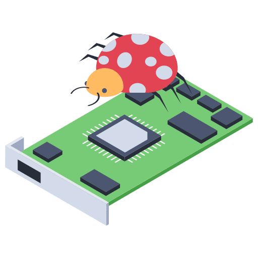 Damage virus hardware bug icon