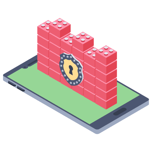 Firewall technology business and finance iphone icon