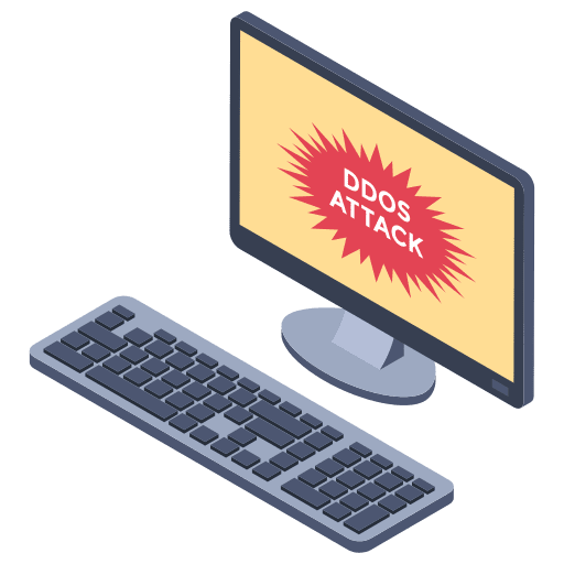 Cyber attack virus computing cyber attack icon