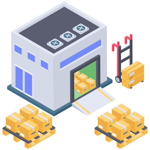 Storage stacks delivery factory storage icon