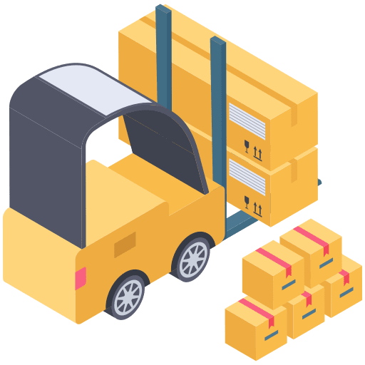 Forklift delivery packages forklift icon