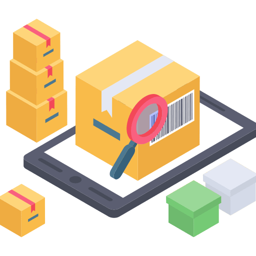 Order tracking parcel tracking scanning icon