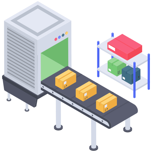 Conveyor belt distribution logistics conveyor belt icon