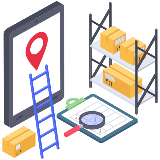 Ecommerce package monitor online icon
