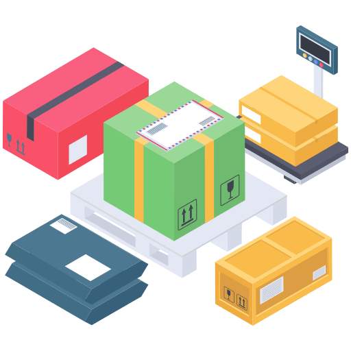 Logistics delivery product shipping and delivery industry icon