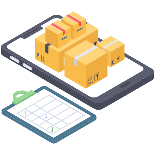 Online store logistics distribution order icon