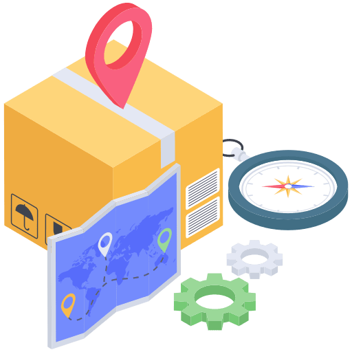 Order tracking location gps pin icon