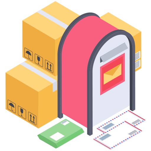 Postal delivery postal service letterbox package icon