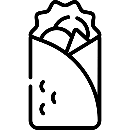 Burrito tortilla nutrition meat icon