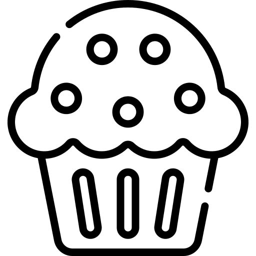 Muffin food and restaurant cupcake sweet icon