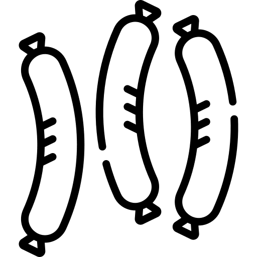 Sausages pork sausages fried icon