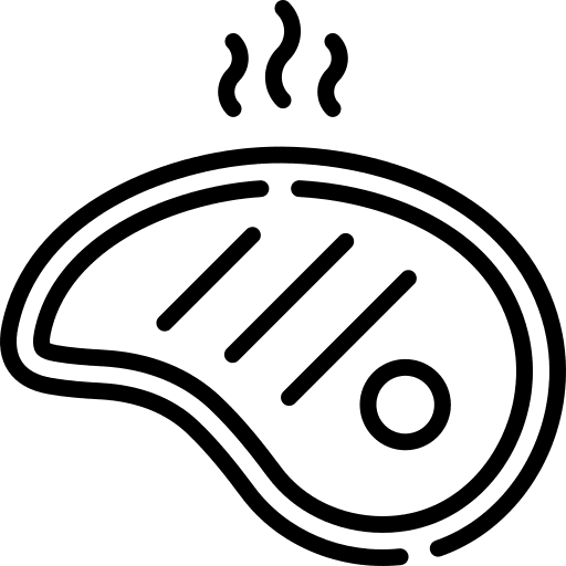 Steak food and restaurant steak food icon