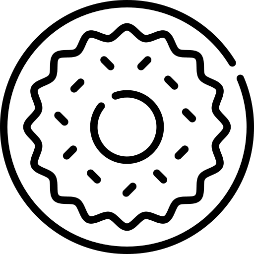 Donut dessert food and restaurant donut icon