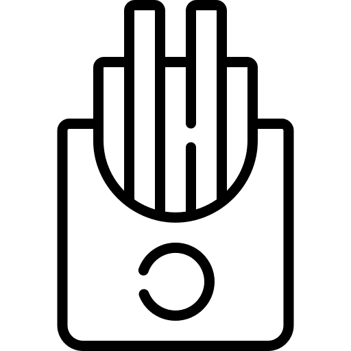 French fries potatoes fast food french fries icon