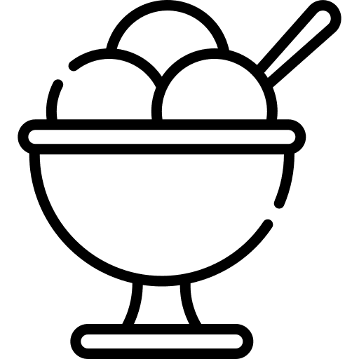 Ice cream summertime food and restaurant sweet icon