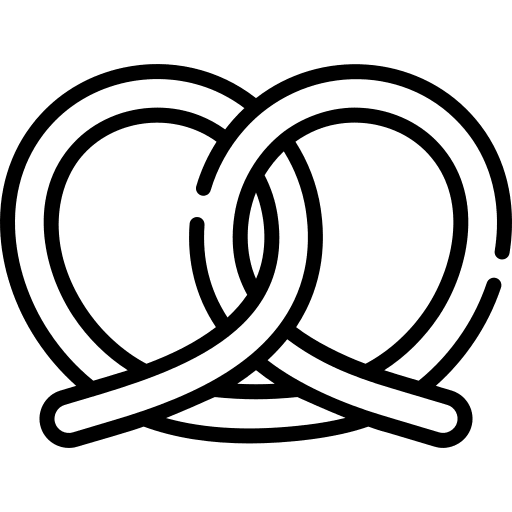 Pretzel snack pastry salt icon