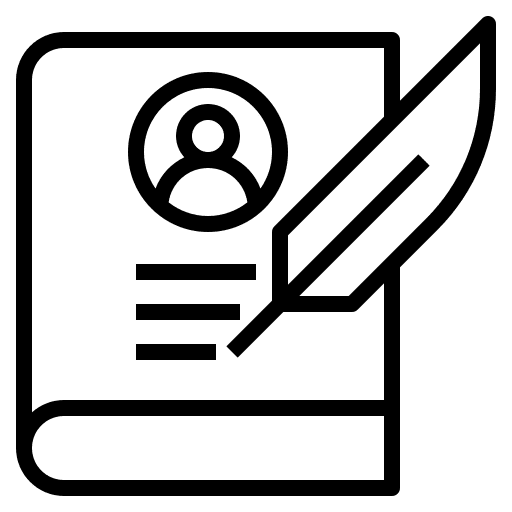 Biography history life education icon